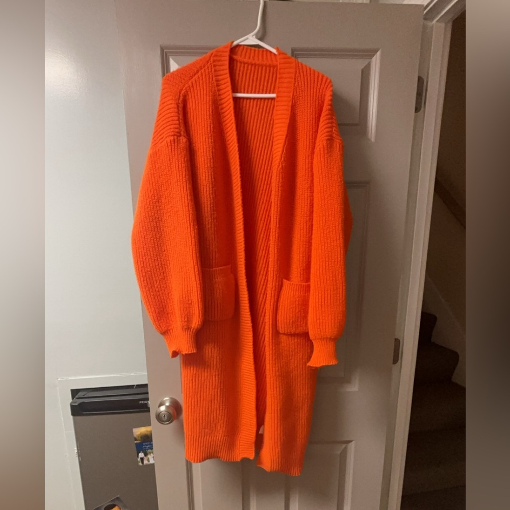 Vibrant Orange Women's Cardigan